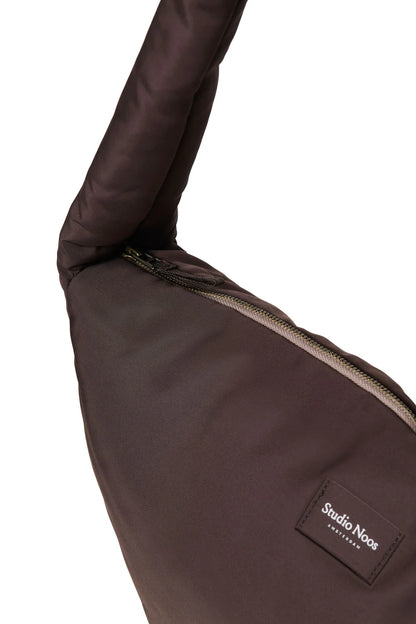 Brown Puffy Cross Body Bag
