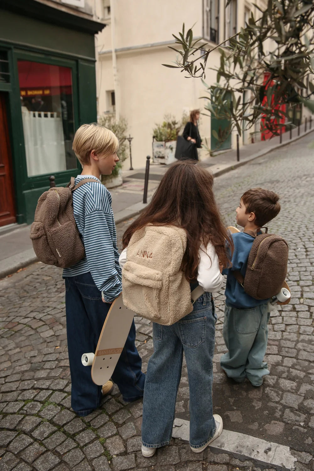 Brown Hearts Teddy Midi Backpack