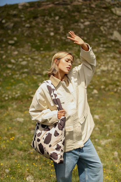 Holy Cow Puffy Mom Bag - Brownish