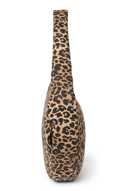 Brown Leopard Cotton Cross Body Bag