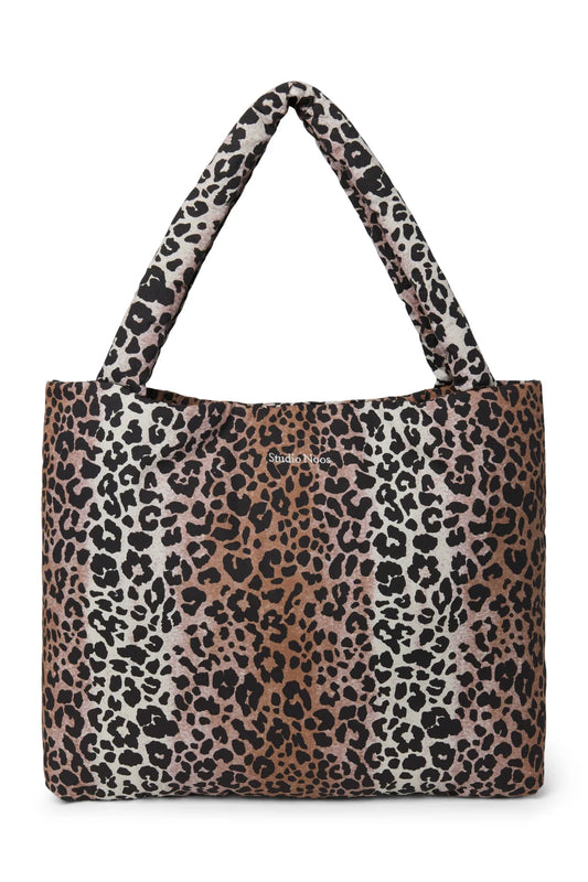 Hazel Leopard Soft Cotton Mom Bag