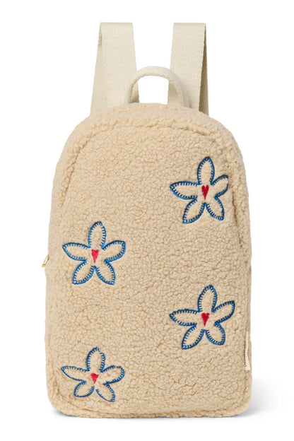 Ecru Flower Heart Teddy Mini Backpack