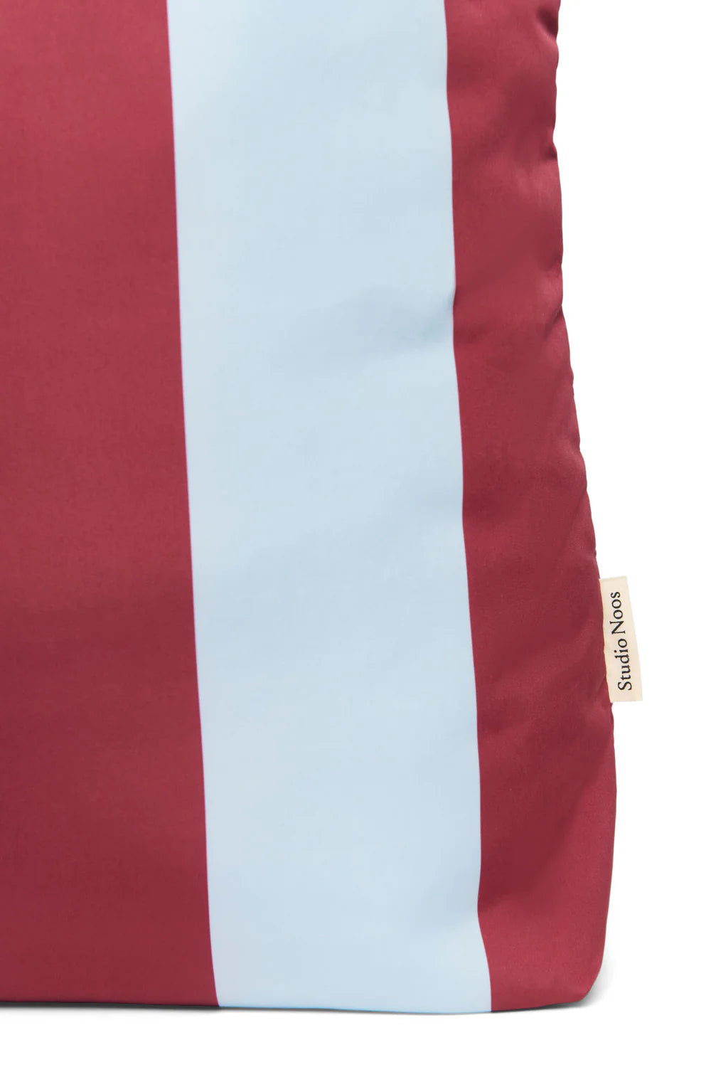 Bordeaux/Light Blue Bold Stripe Mom Bag