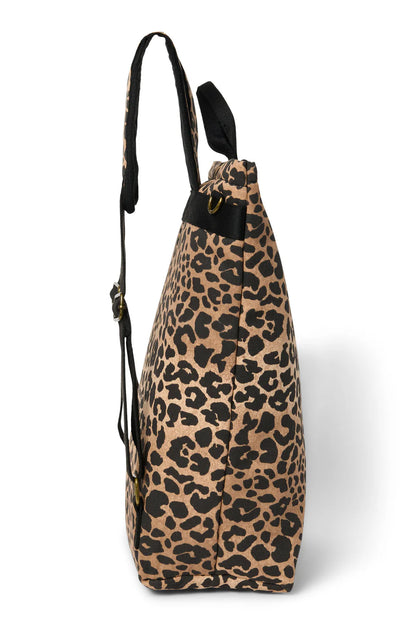 Brown Leopard Cotton Adult Backpack