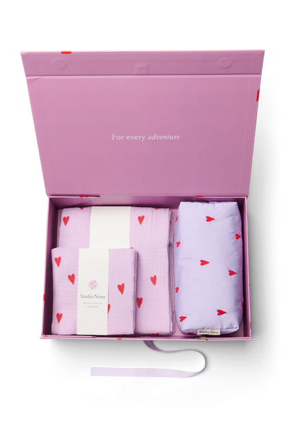 Newborn Essential Gift Set - Light Blue Hearts