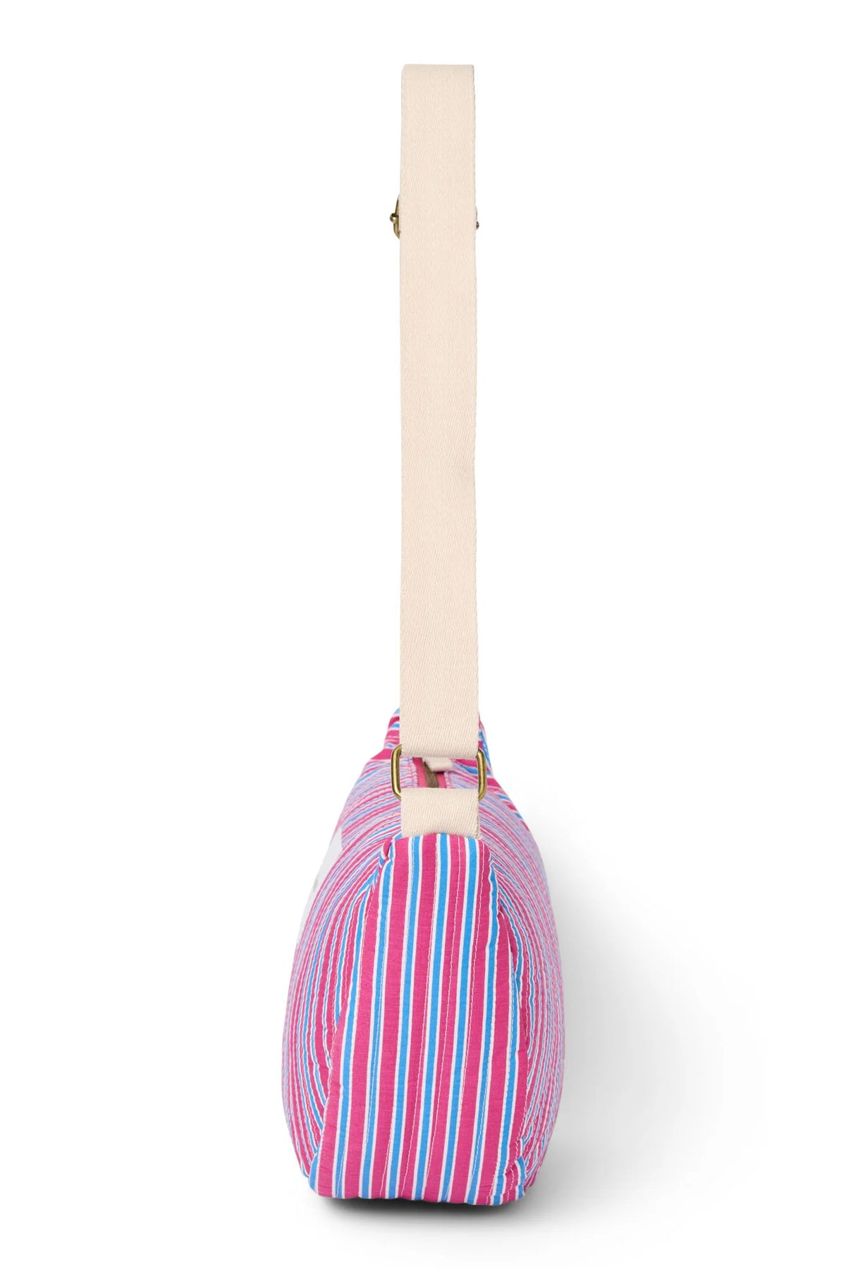 Poplin Striped Adult Fanny Pack | Raspberry