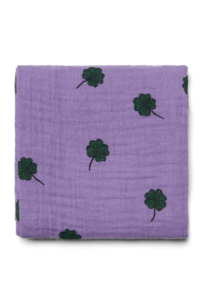 Purple Clover Swaddle Print Medium