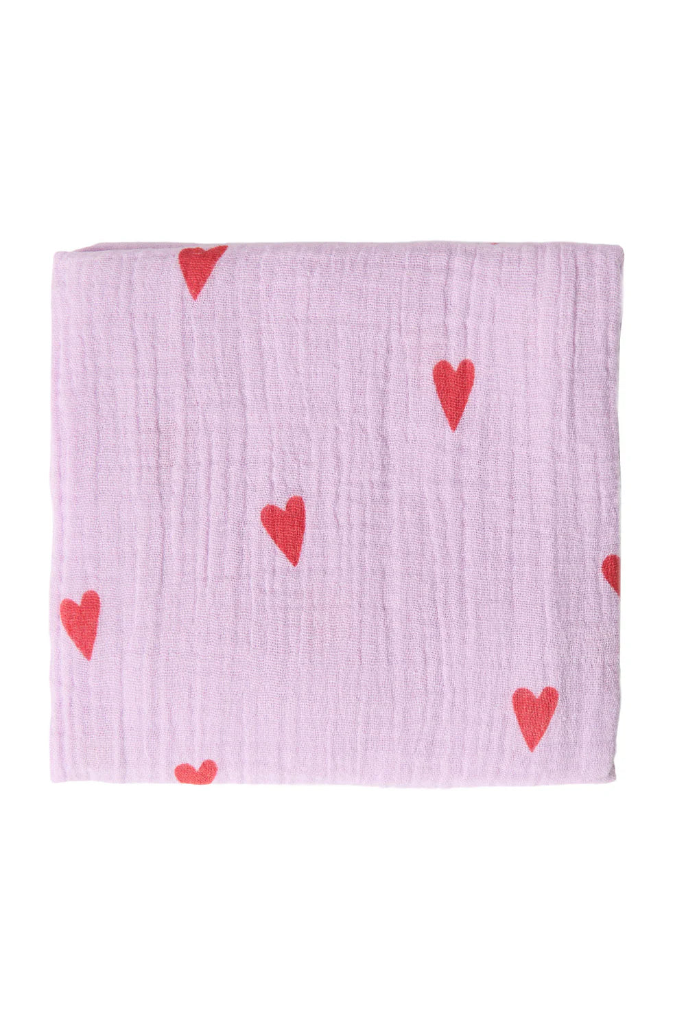 Light Blue Hearts Swaddle Print Medium