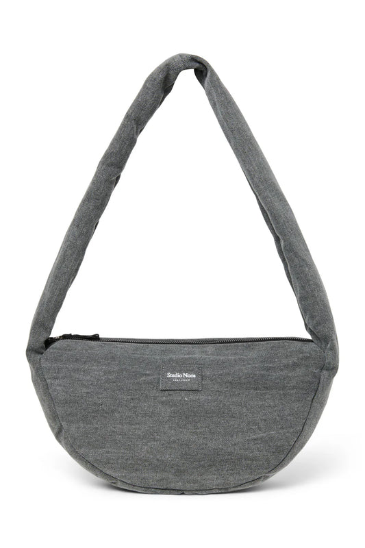 Graue Mini-Umhängetasche aus Denim