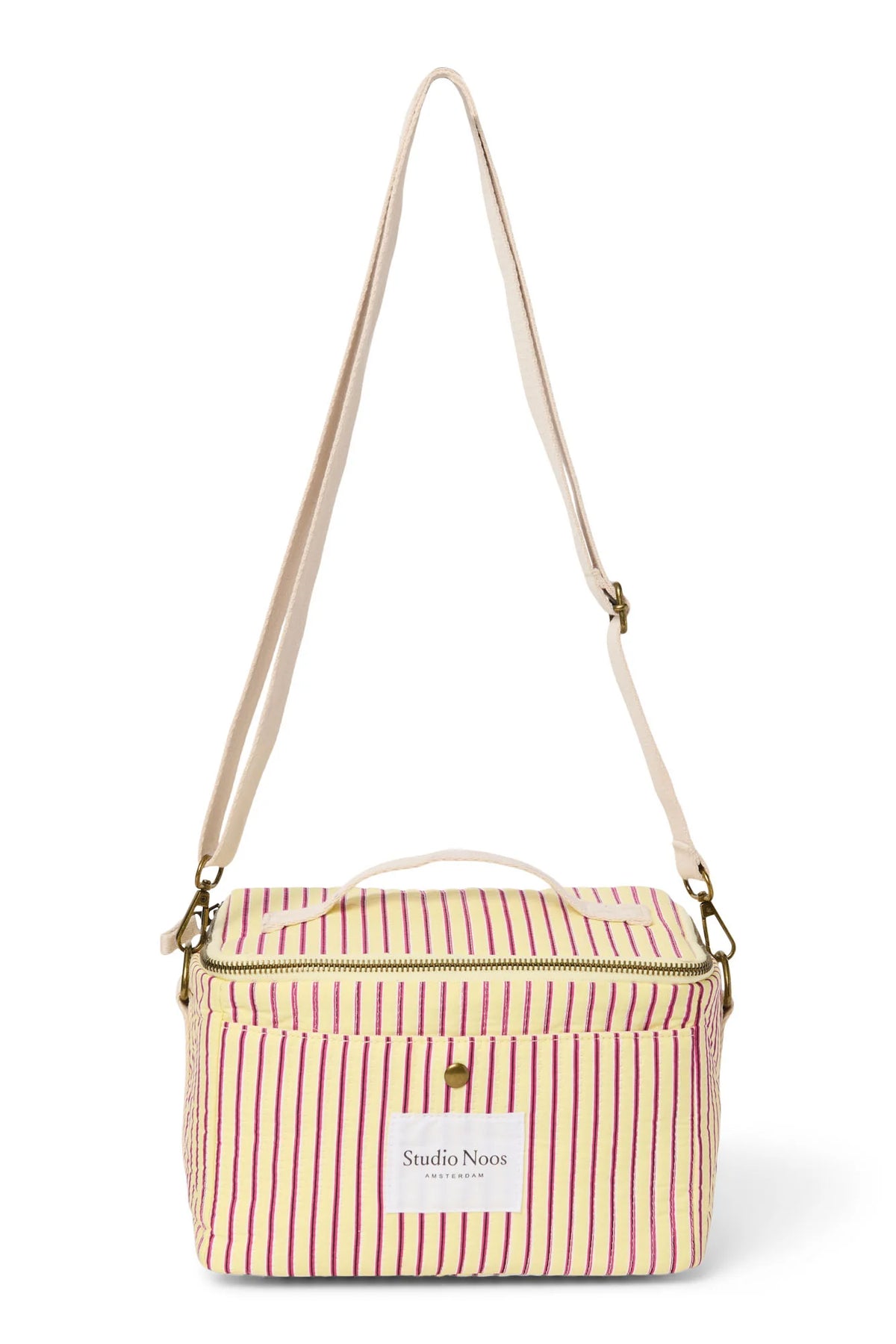 Poplin Striped Cooler Bag | Butter Yellow