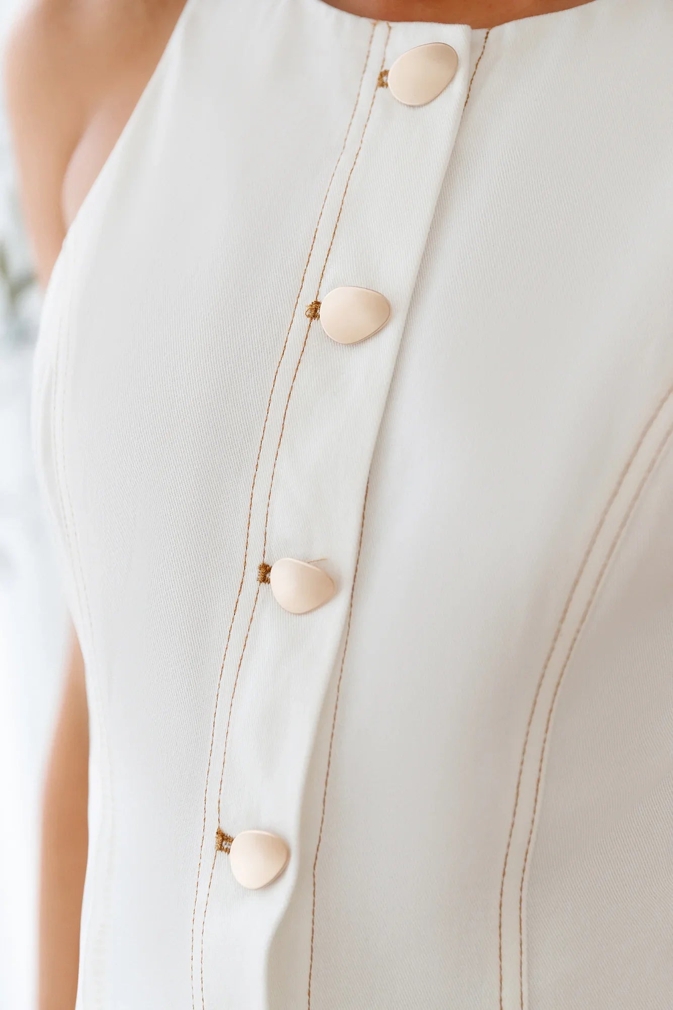 Beruhigendes Morgenröte Minikleid Weiß