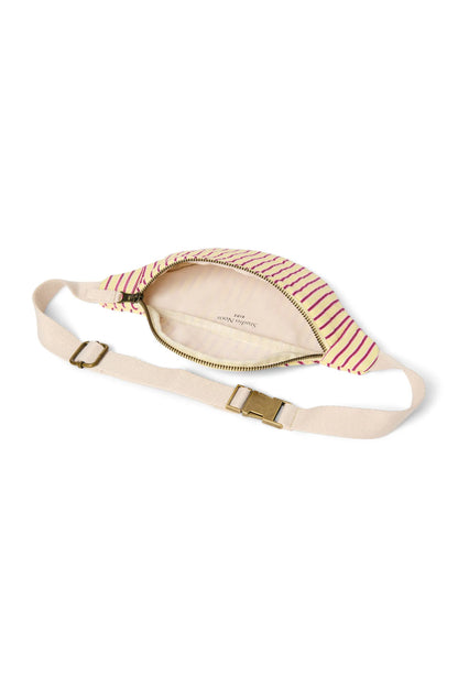 Poplin Striped Mini Fanny Pack | Butter Yellow
