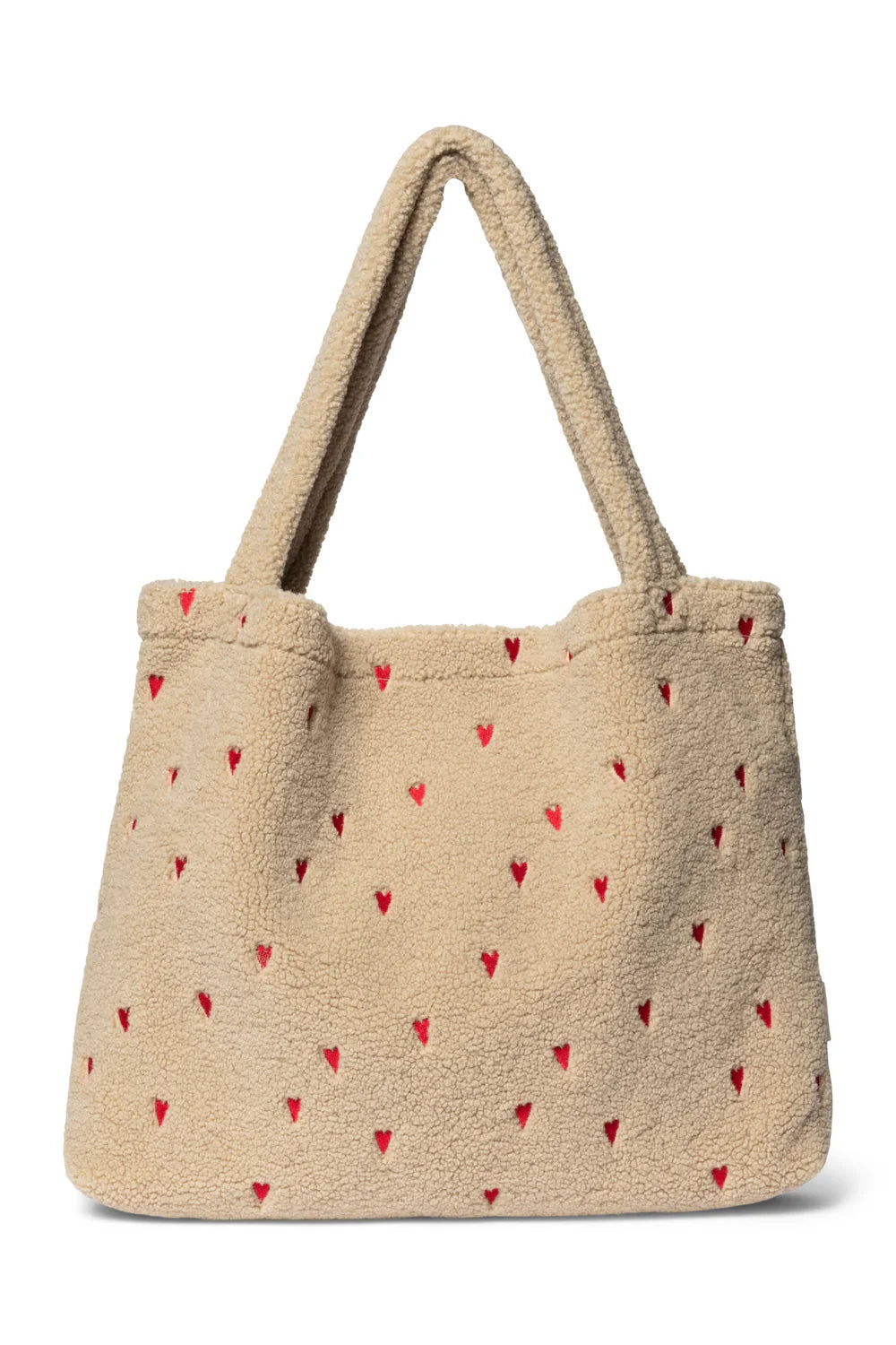Ecru Hearts Teddy Mom Bag