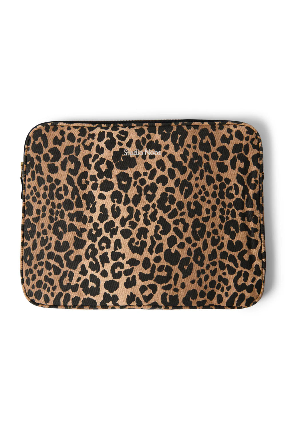 Brown Leopard Cotton Laptop Sleeve 15 Inch
