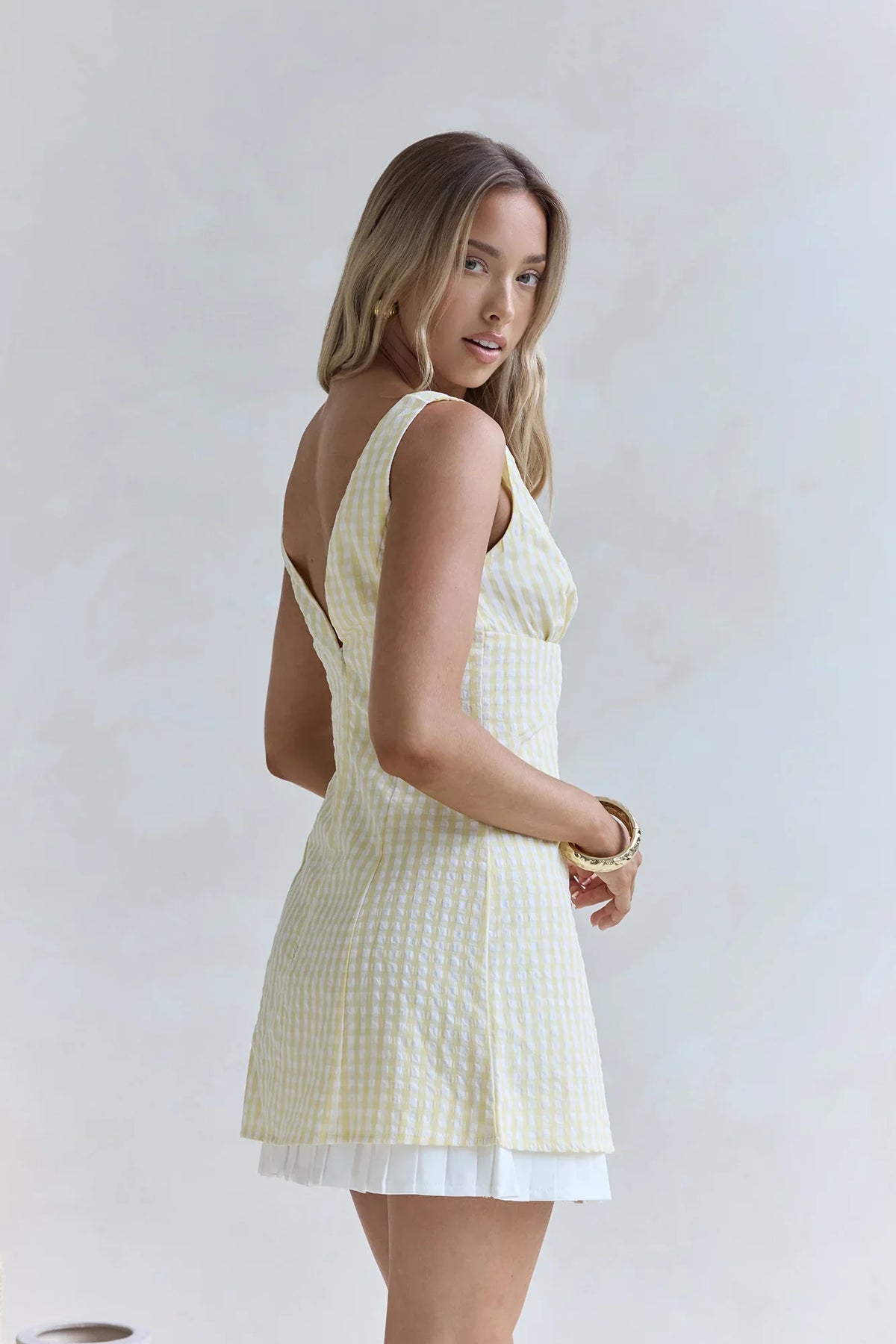 Picnic Perfect Mini Dress Yellow