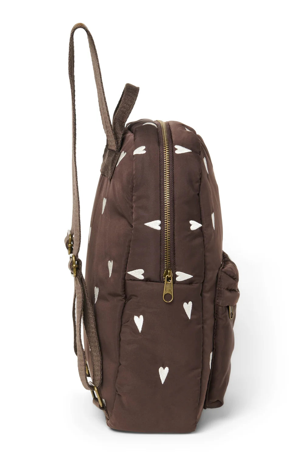 Brown Puffy Midi Backpack