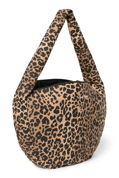 Brown Leopard Cotton Cross Body Bag