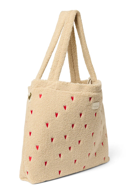 Ecru Teddy Diaper Bag