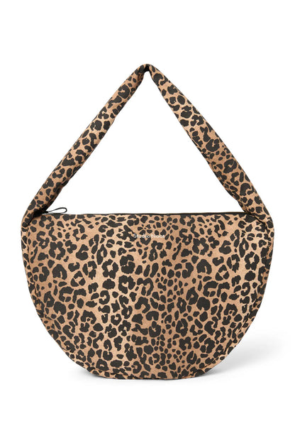 Brown Leopard Cotton Cross Body Bag