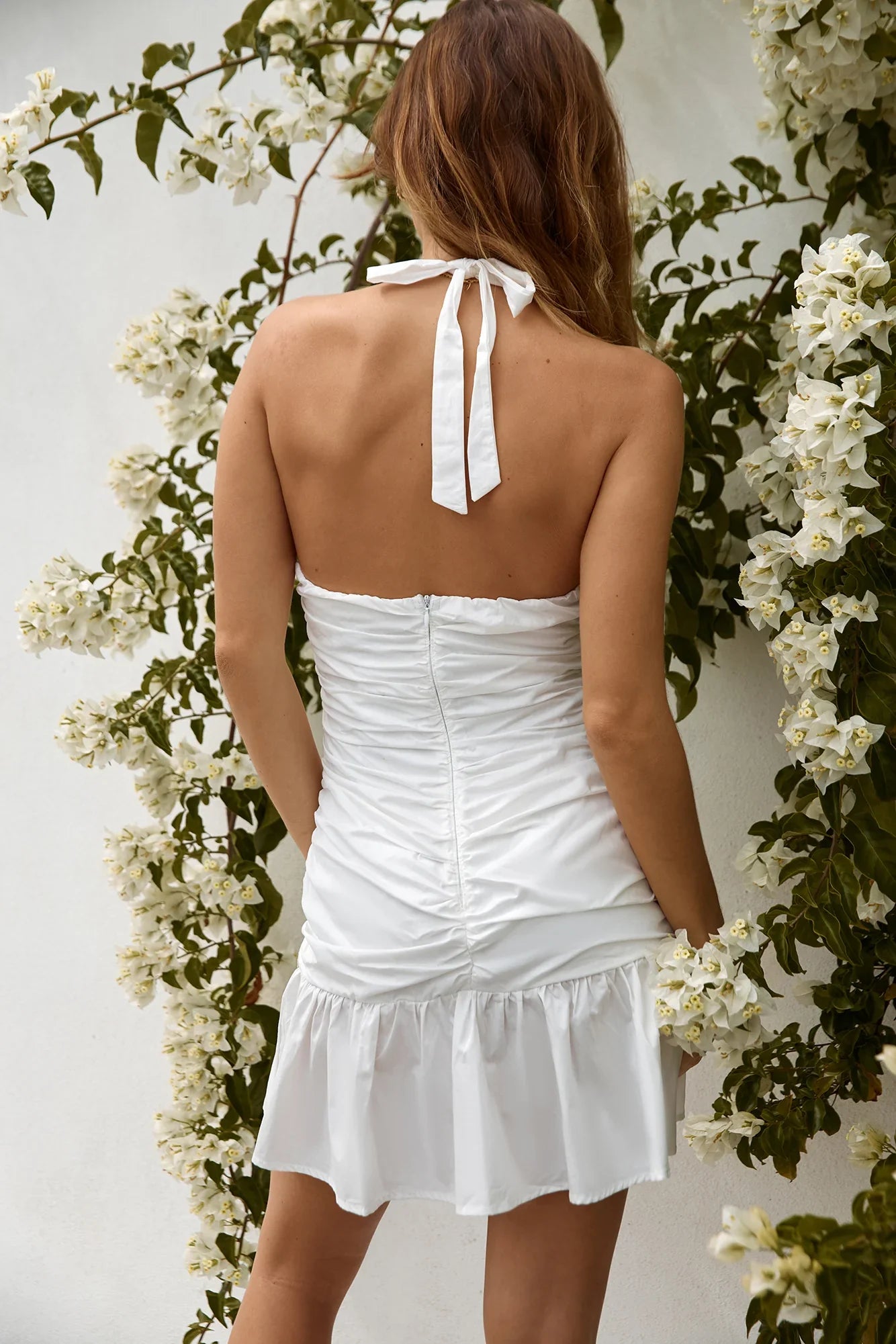 To Be Loved Neckholder-Minikleid Weiß