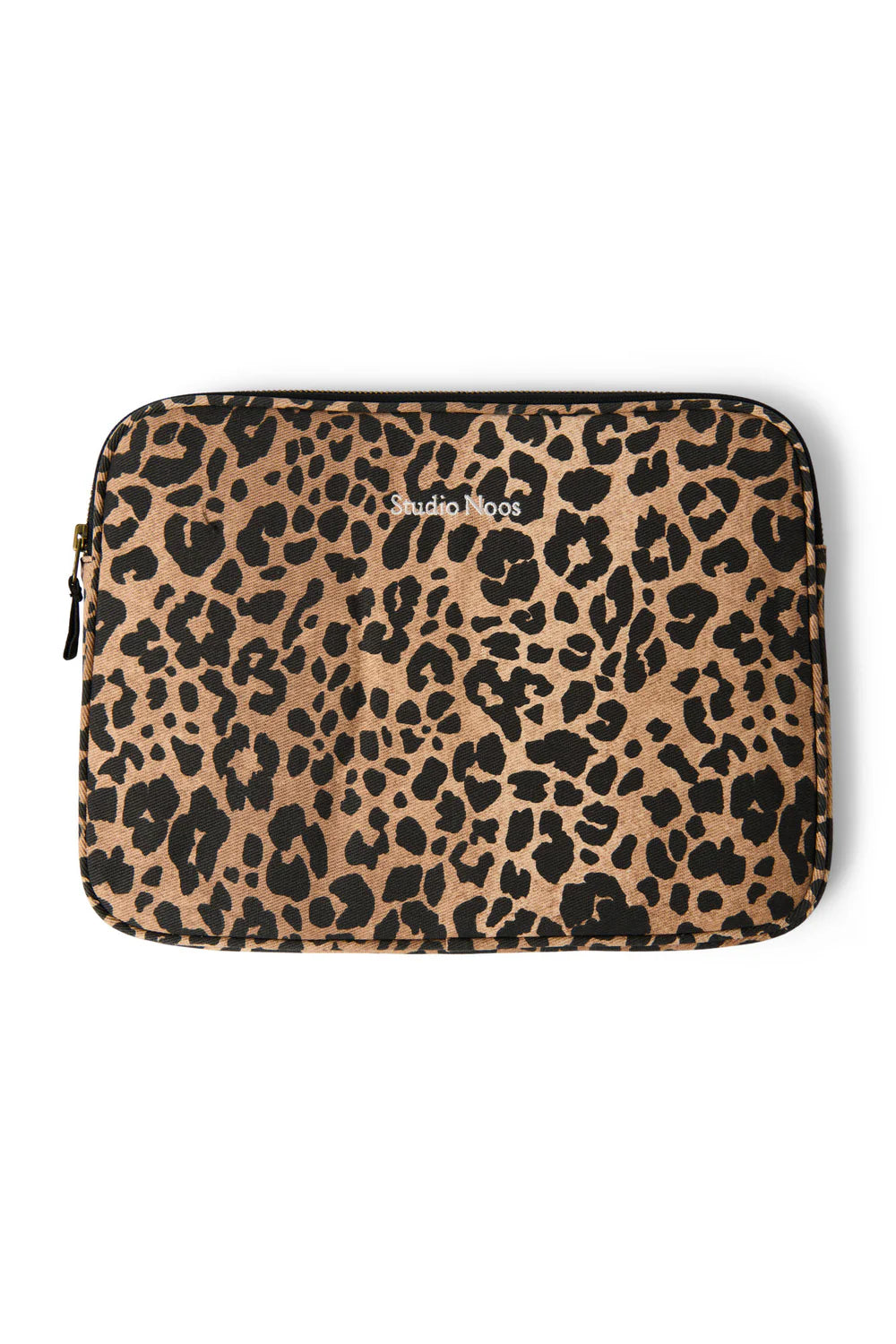 Brown Leopard Cotton Laptop Sleeve 13 Inch