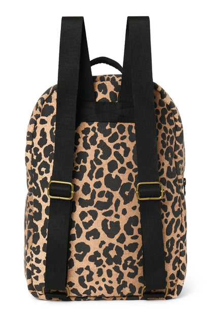 Green Leopard Cotton Midi Backpack
