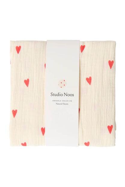Purple Hearts Swaddle Print Large