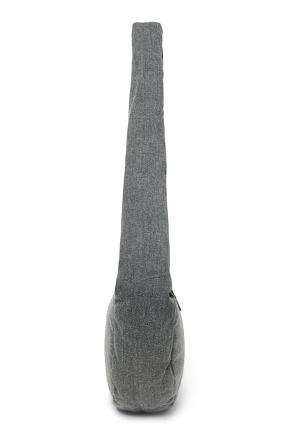 Grey Hearts Denim Mini Cross Body Bag
