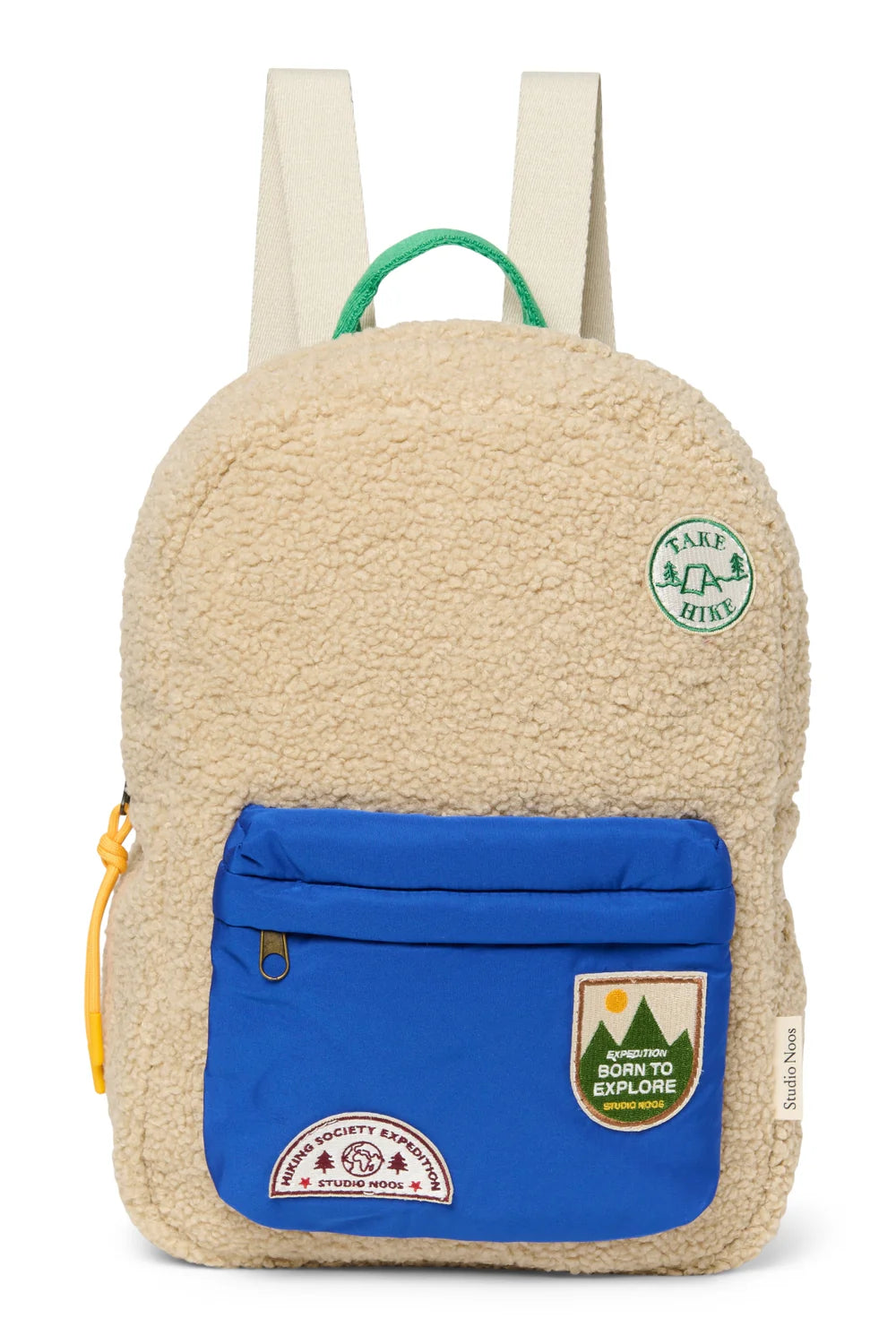 Ecru/Cobalt Teddy Midi Backpack