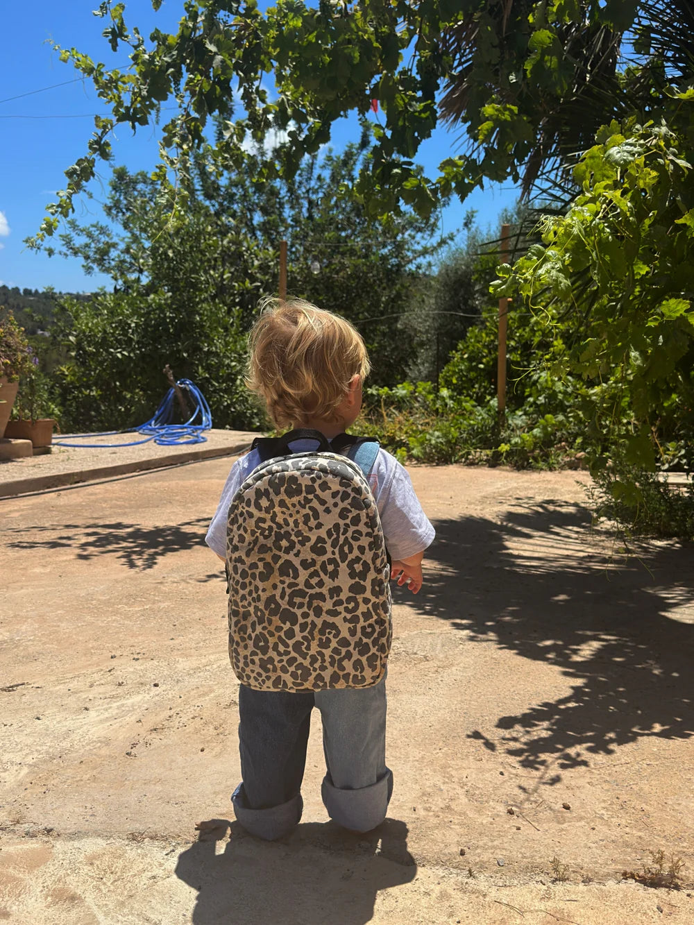 Leopard Soft Cotton Mini Backpack