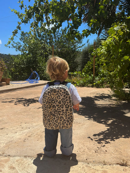 Leopard Soft Cotton Mini Backpack