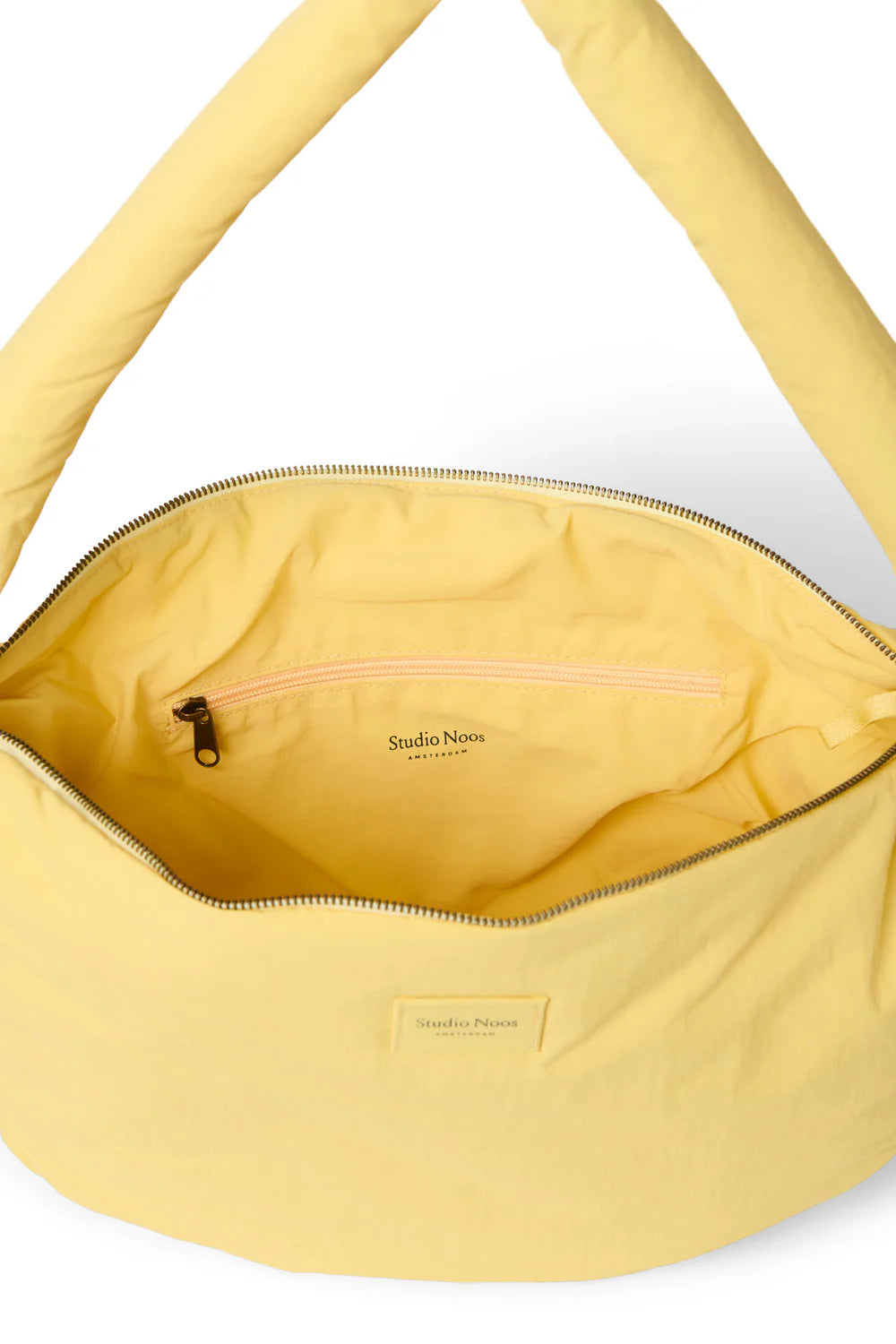 Butter Yellow Textured Puffy Cross Body Bag