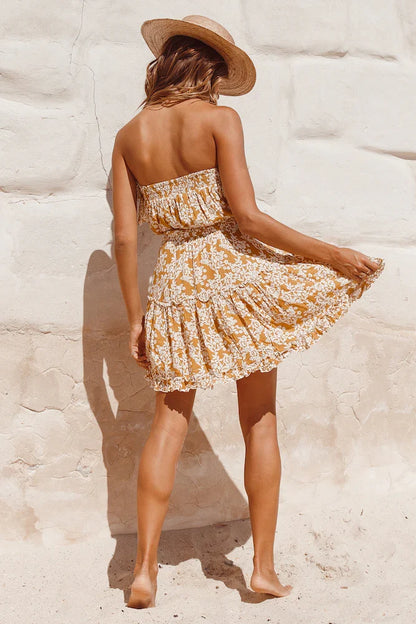 Runaway-Kleid Senf
