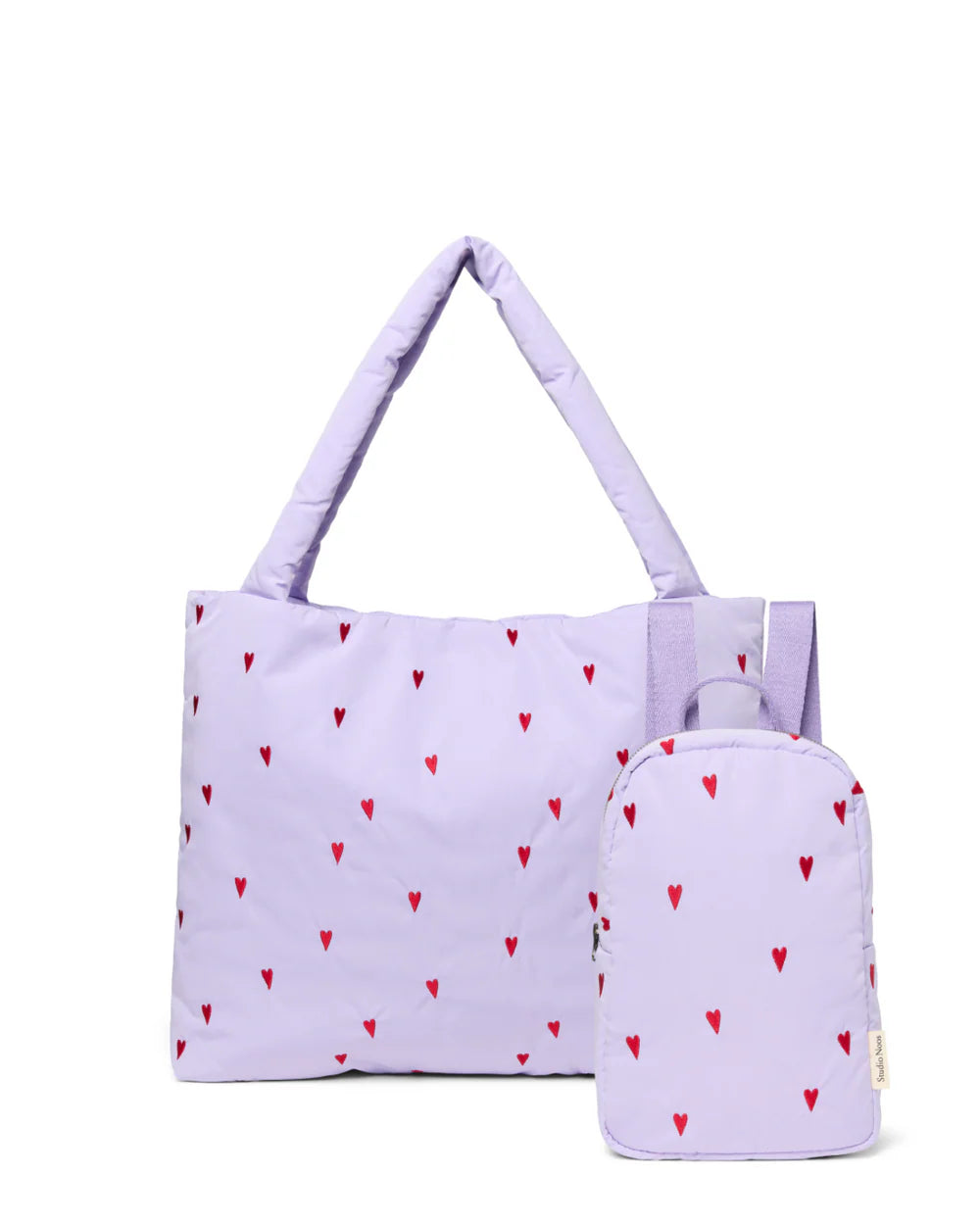 Light Blue Hearts Matching Puffy Gift Set