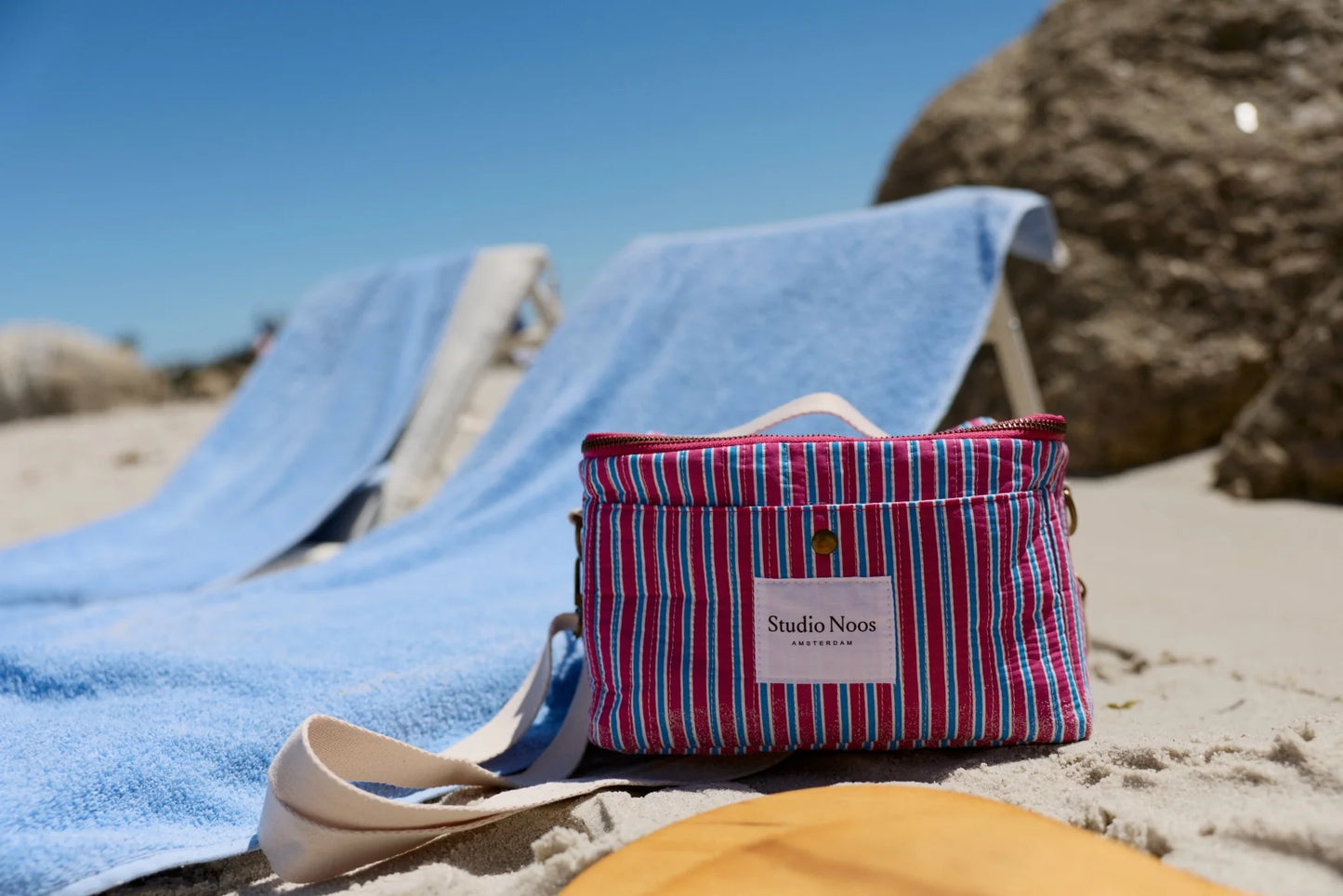Poplin Striped Cooler Bag | Butter Yellow