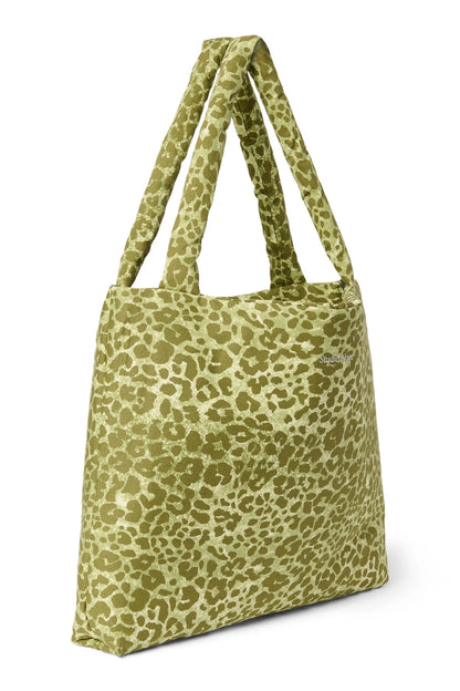 Brown Leopard Cotton Mom Bag