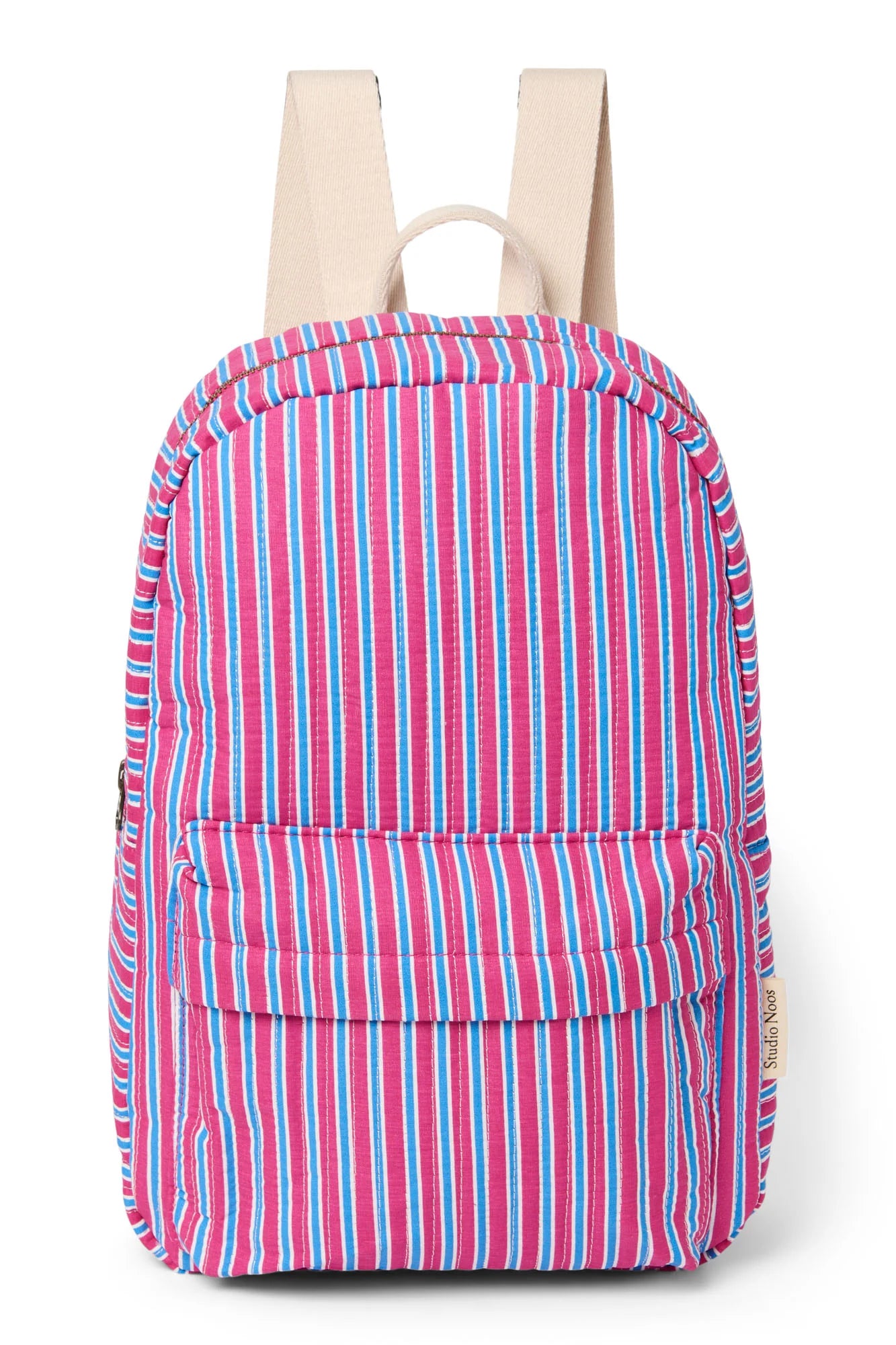 Poplin Striped Midi Backpack | Butter Yellow