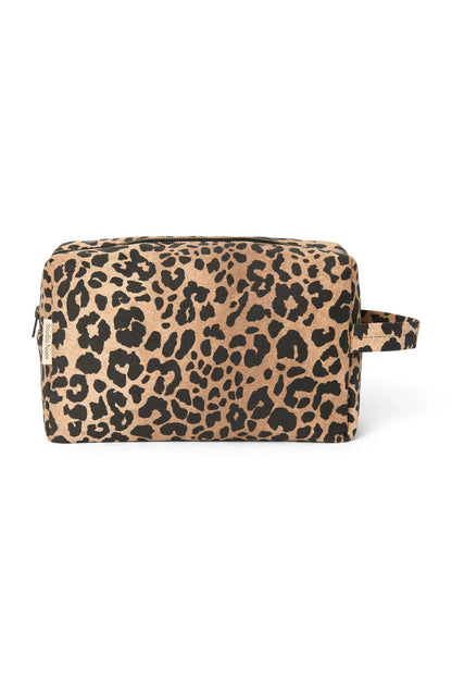 Green Leopard Cotton Toiletry back