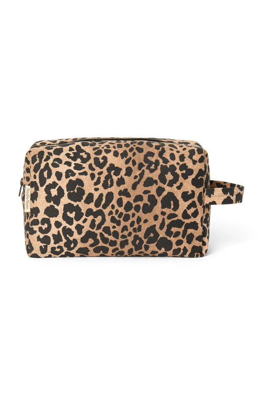 Braune Leopard Baumwoll-Kulturtasche