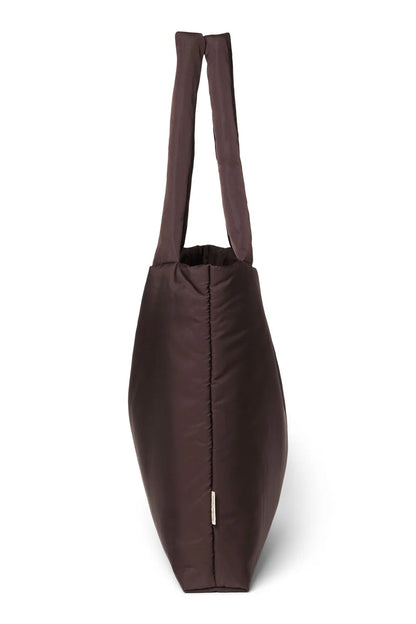 Brown Hearts Puffy Mom Bag