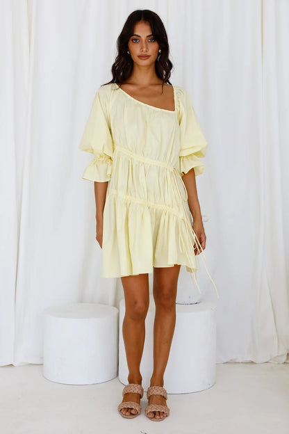 Aufwärmkleid Gelb