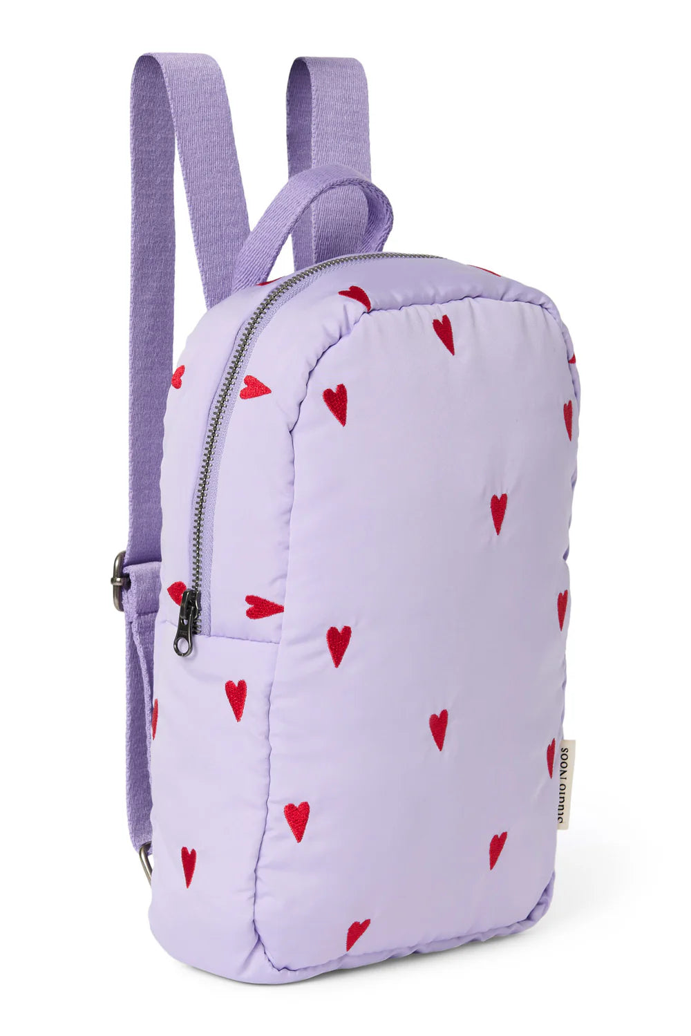 Purple Hearts Puffy Mini Backpack