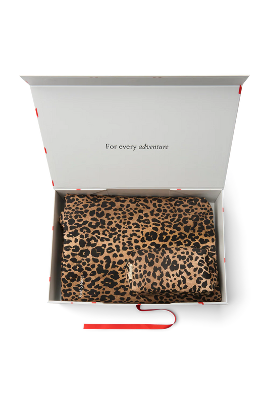 Braunes Leoparden-Klassik-Geschenkset