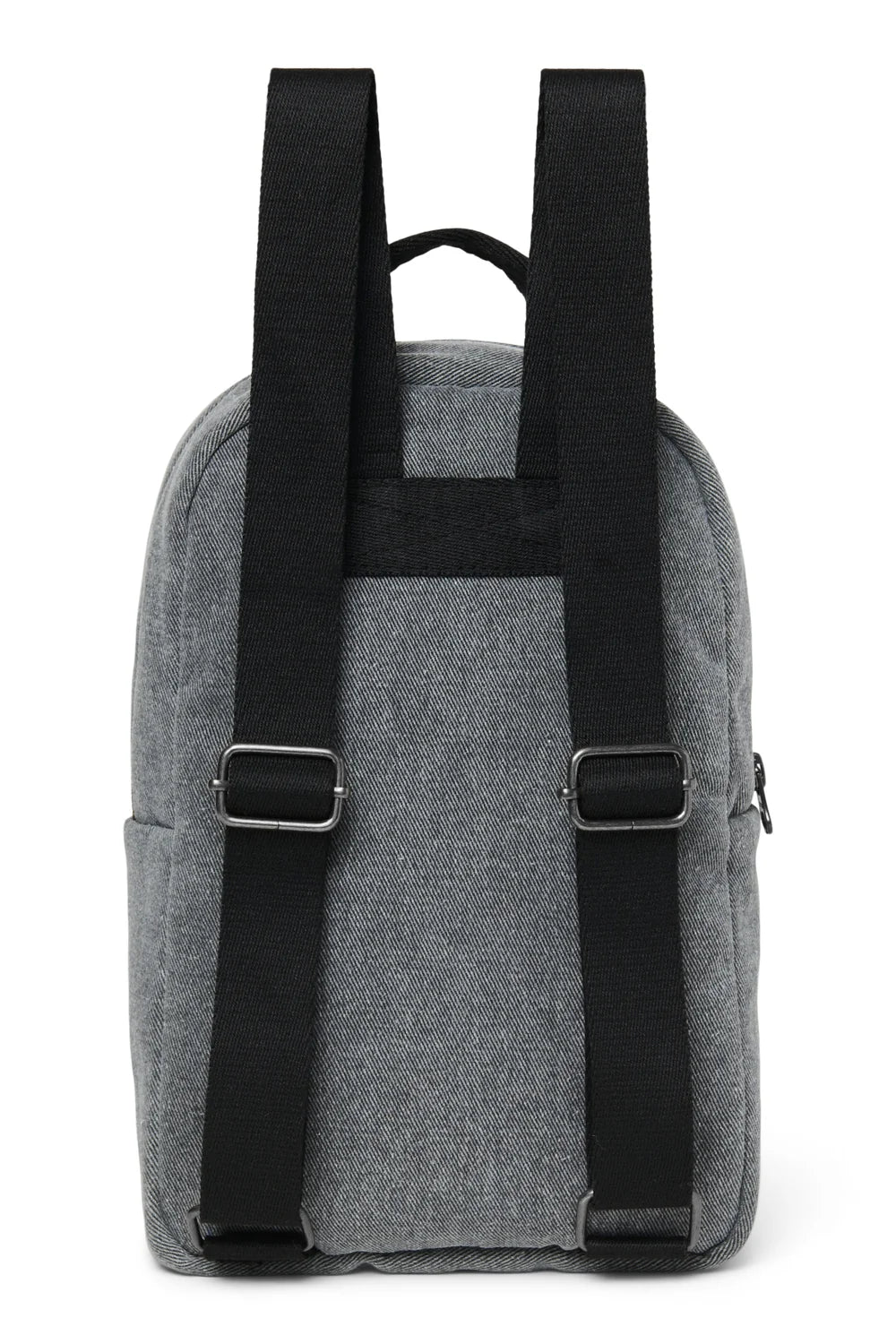 Grey Hearts Denim Mini Backpack