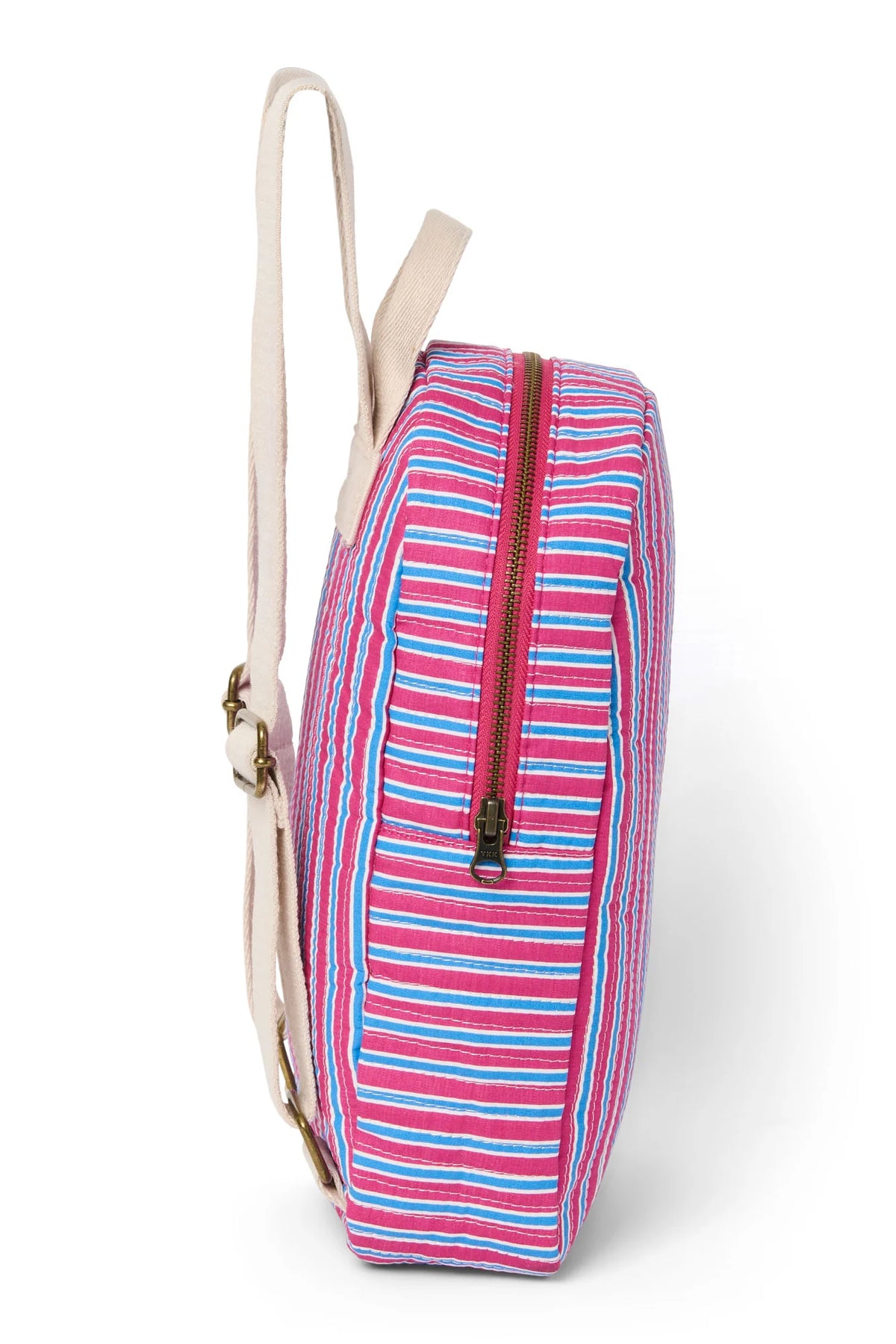 Poplin Striped Mini Backpack | Butter Yellow
