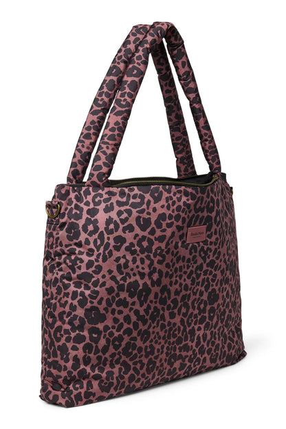Red Leopard Puffy Diaper Bag