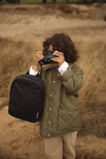 Black Puffy Mini Backpack
