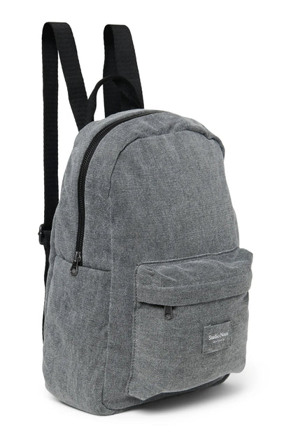 Grey Denim Midi Backpack