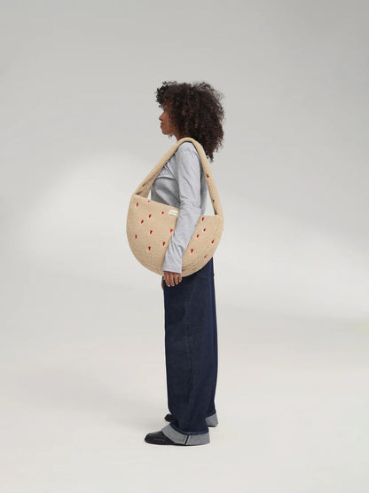 Brown Hearts Teddy Cross Body Bag
