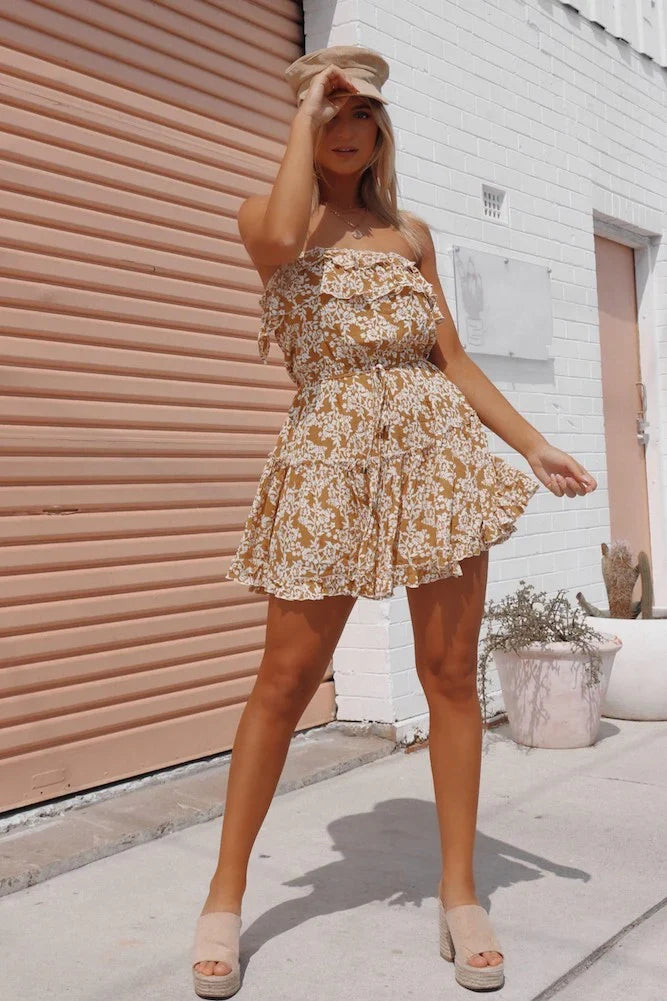 Runaway-Kleid Senf